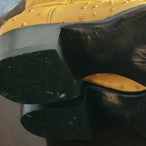 Mex Rodeo Rider Yellow Long Quill Ostrich 11.5 D - Picture 7 of 8